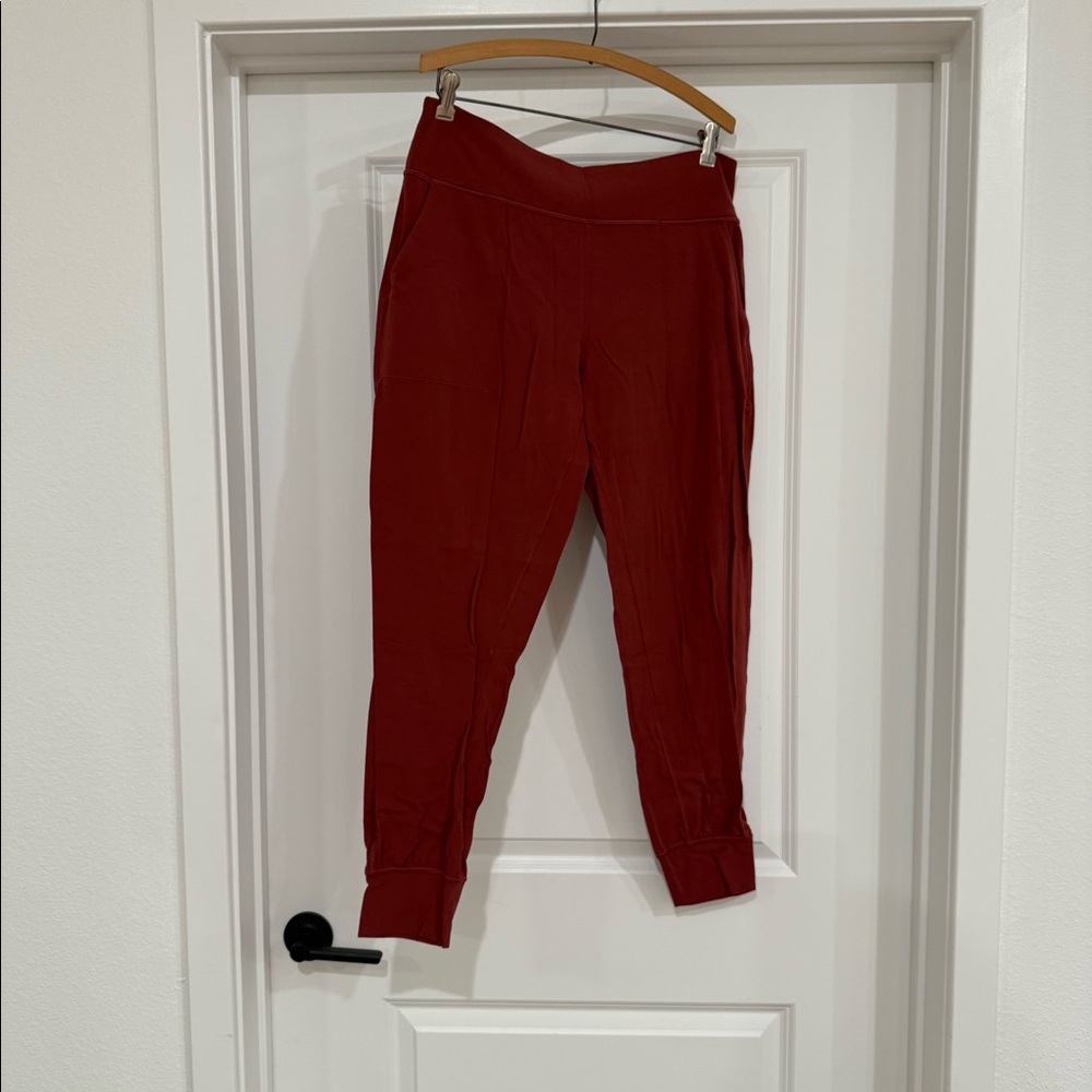 Red Align Lululemon jogger leggings